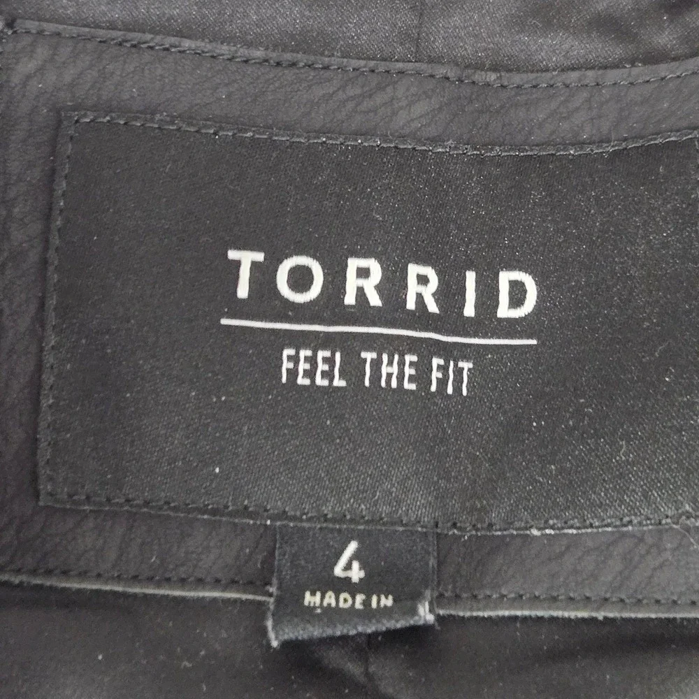 Torrid Womens 4 Black‎ Pink Teal Plaid Wool Blend Longline Single Button Coat